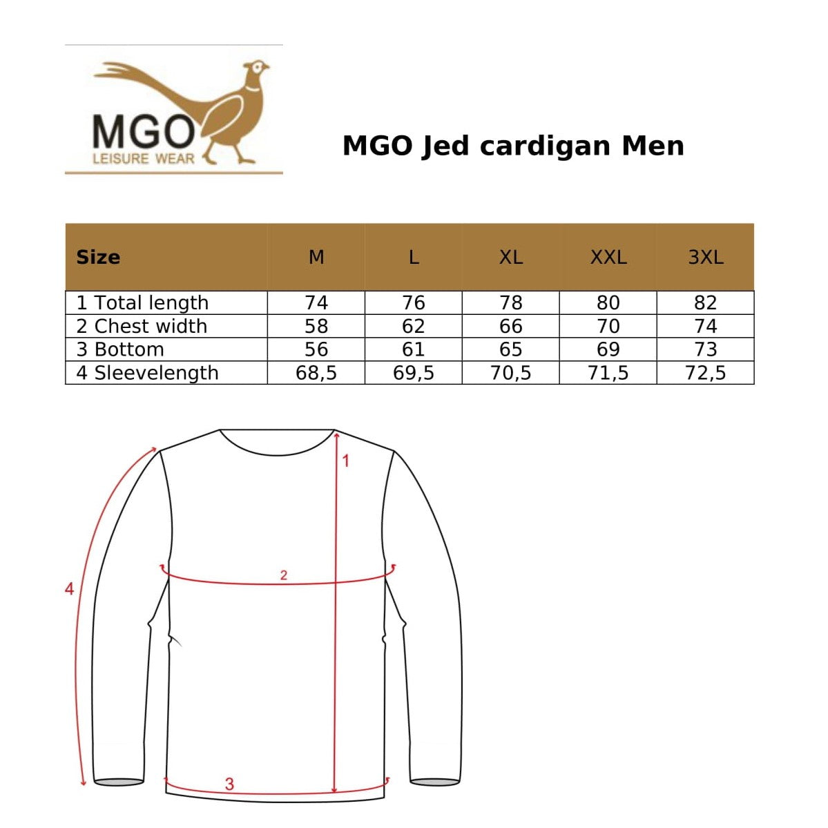 Jed - Cardigan - Men - Rusty SC